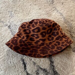 Source Unknown Leopard Print Bucket Hat - Brown